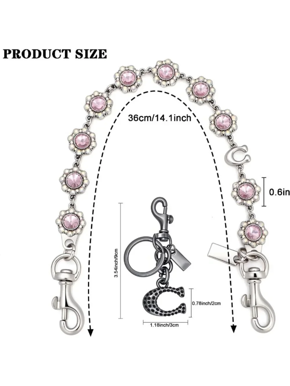 Stylish Bag Chain Purse Charm | Keychain Accessory for Women’s Handbags